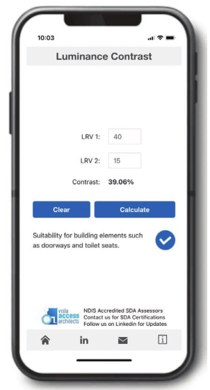 Luminance Contrast Calculator